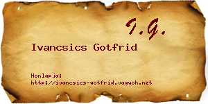 Ivancsics Gotfrid névjegykártya